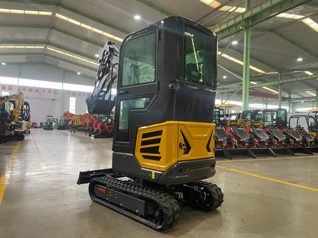 Product image of 2 Ton Closed Cab Excavator with Kubota Diesel Engine AC and In Cab Heater - Excavator for Sale In BC by Bully Dog Equipment.