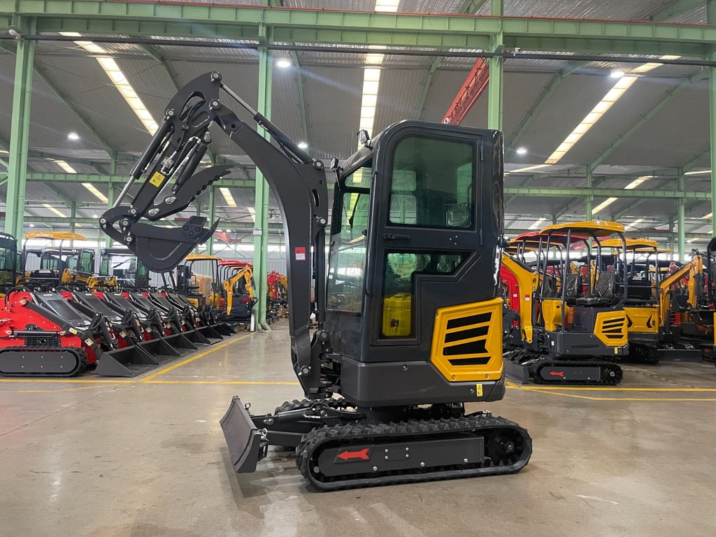 2 Ton Closed Cab Excavator with Kubota Diesel Engine AC and In Cab Heater - Excavator for Sale In BC - construction equipment available in Vancouver, BC.