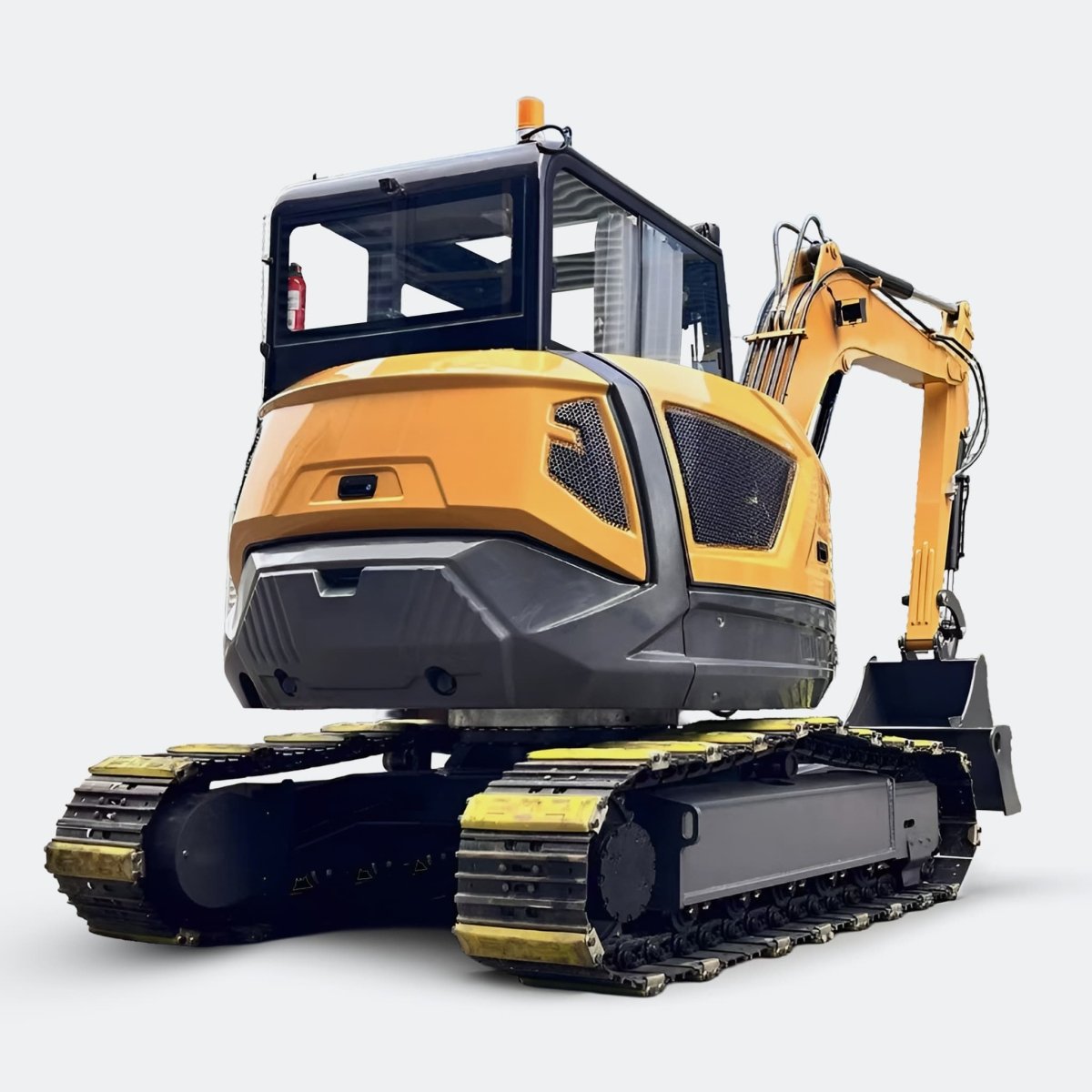 7 ton Closed Cab Excavator with Kubota Diesel Engine and in Cab Heater - Bully Dog Equipment