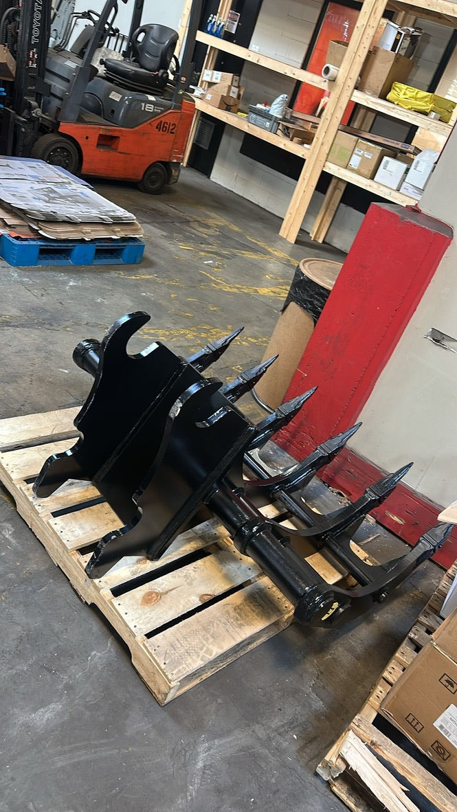 54" - 60" Excavator Brush Rake 150 Series with WBM 120 / CWS 120 Wedge Coupler