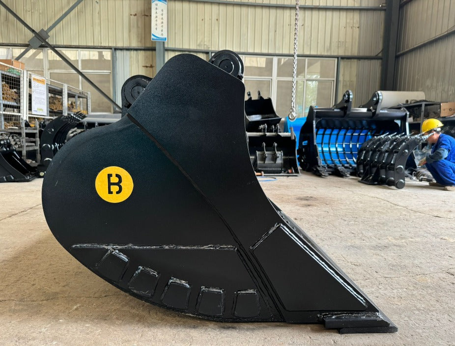 High-quality 54" Clean up Bucket 12-16 Ton Excavator WBM 120 / CWS 120 / Cat pins available at Bully Dog Equipment.