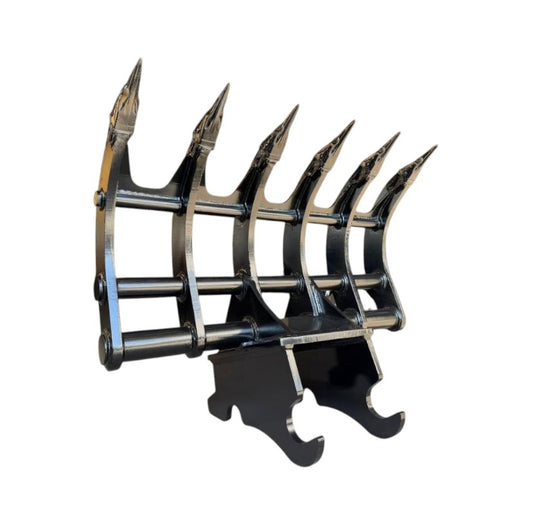 54" - 60" Excavator Brush Rake 150 Series with WBM 120 / CWS 120 Wedge Coupler