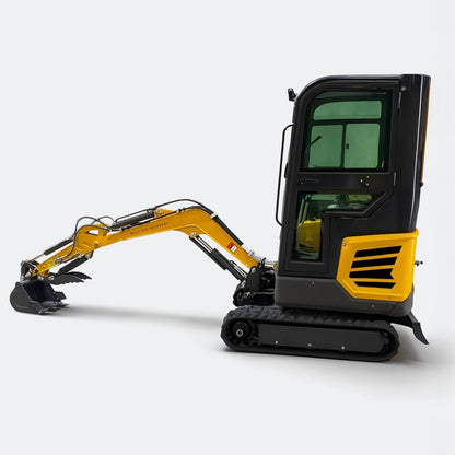 1.8 ton Closed Cab Excavator with Kubota Diesel Engine and in Cab Heater - Bully Dog Equipment