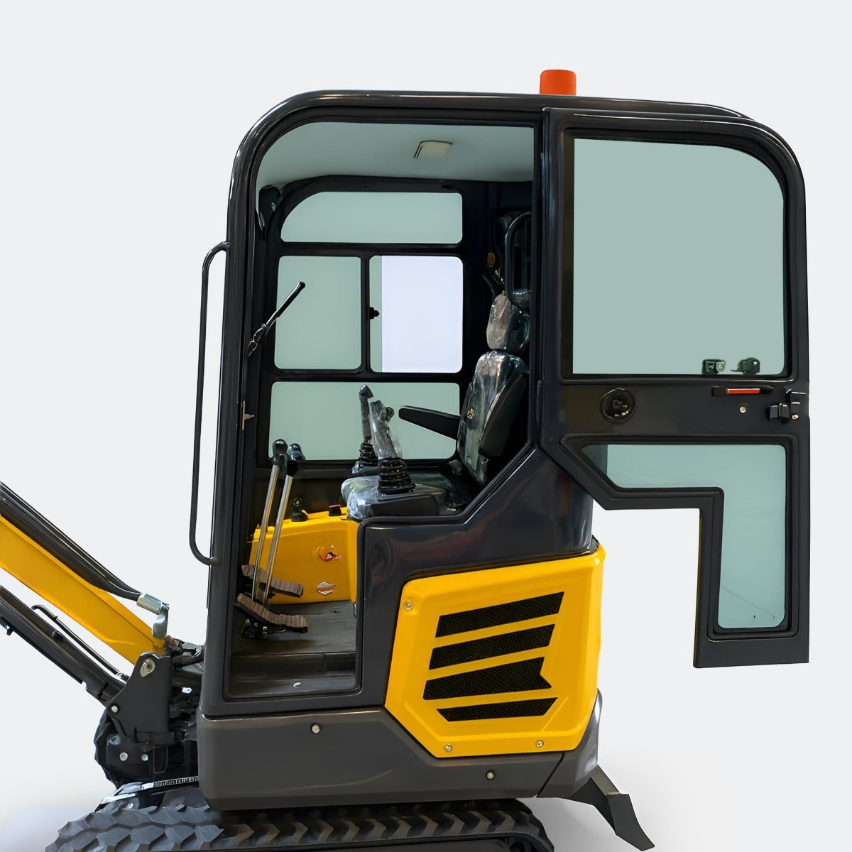 1.8 ton Closed Cab Excavator with Kubota Diesel Engine and in Cab Heater - Bully Dog Equipment