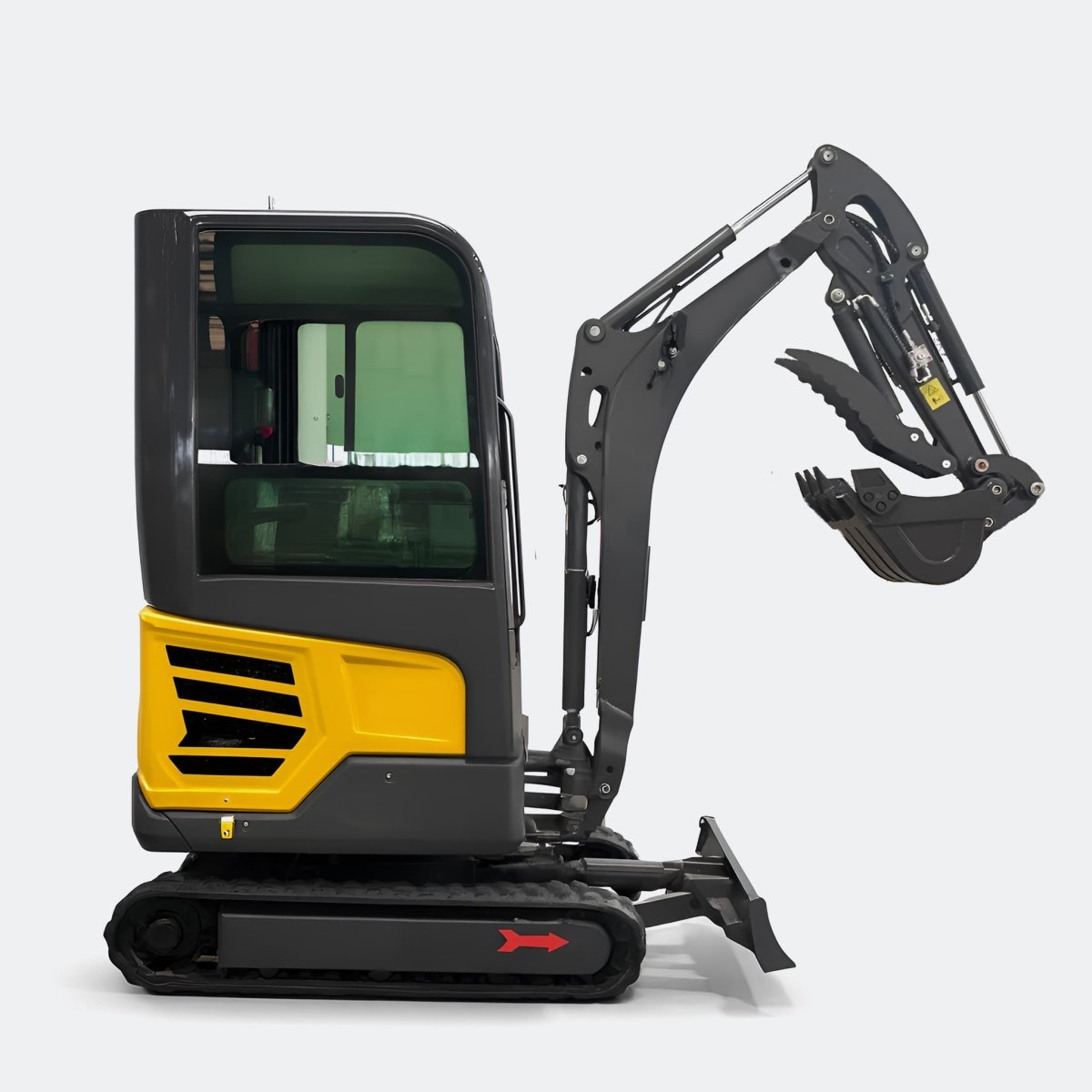 2 ton Closed Cab Excavator, in cab heater 2 Speed Drive Motors with Kubota Diesel Engine - Bully Dog Equipment