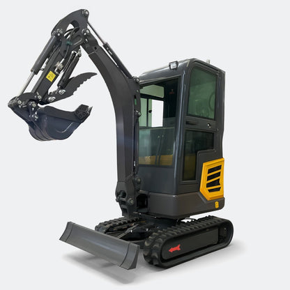 2 ton Closed Cab Excavator, in cab heater 2 Speed Drive Motors with Kubota Diesel Engine - Bully Dog Equipment