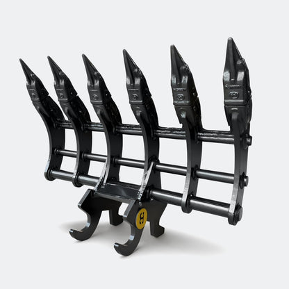 32" Brush / Root Rake, 1.5 ton – 2.5 ton Excavator - John Deere 17 wedge (WBM 17) - Bully Dog Equipment