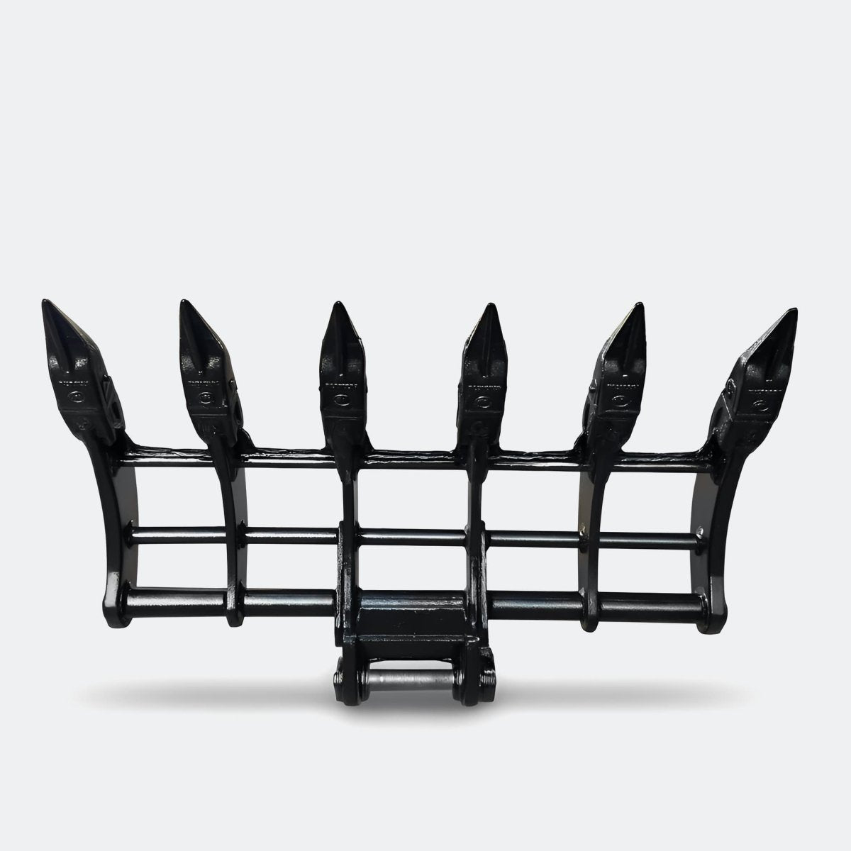 32" Brush / Root Rake, 1.5 ton – 2.5 ton Excavator - Bobcat E20 pins - Bully Dog Equipment