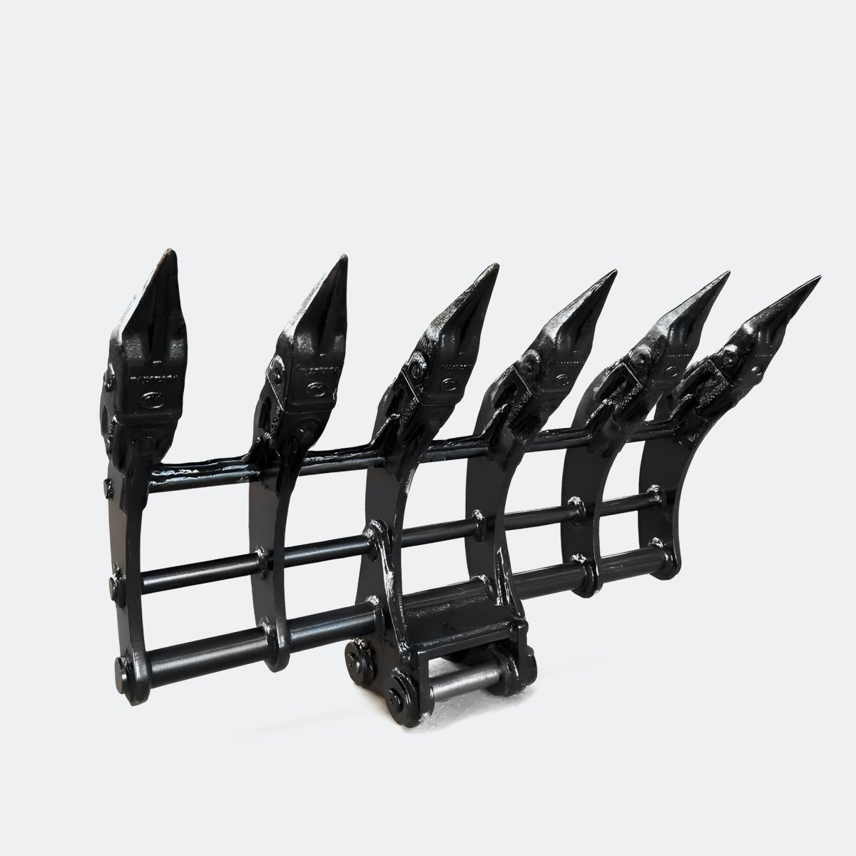 32" Brush / Root Rake, 1.5 ton – 2.5 ton Excavator - Bobcat E20 pins - Bully Dog Equipment