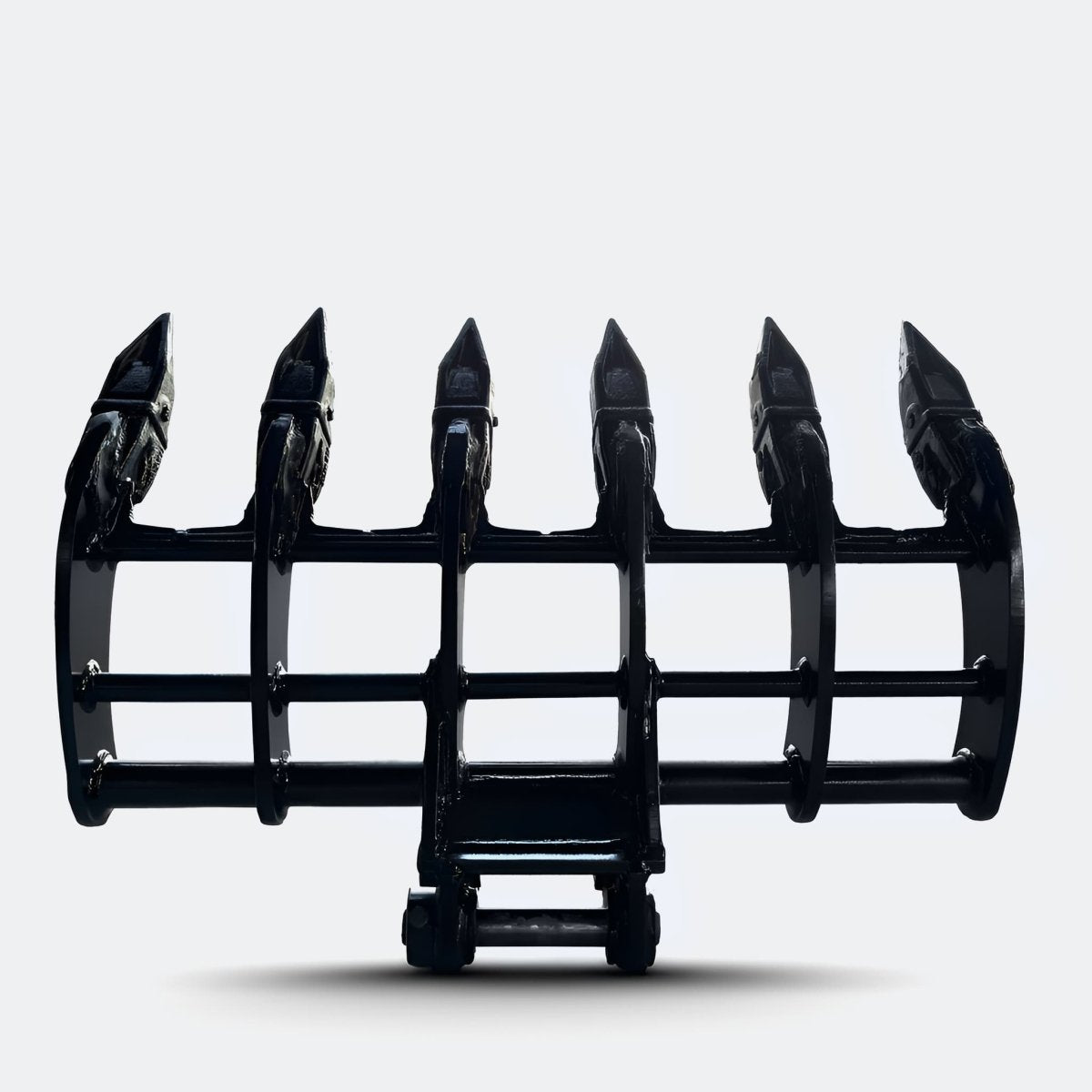 32" Brush / Root Rake, 1.5 ton – 2.5 ton Excavator - Bobcat E20 pins - Bully Dog Equipment