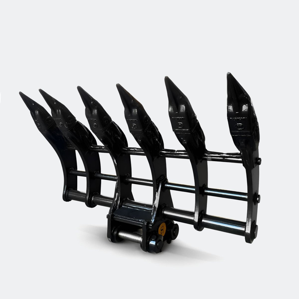 32" Brush / Root Rake, 1.5 ton – 2.5 ton Excavator - Bobcat E20 pins - Bully Dog Equipment