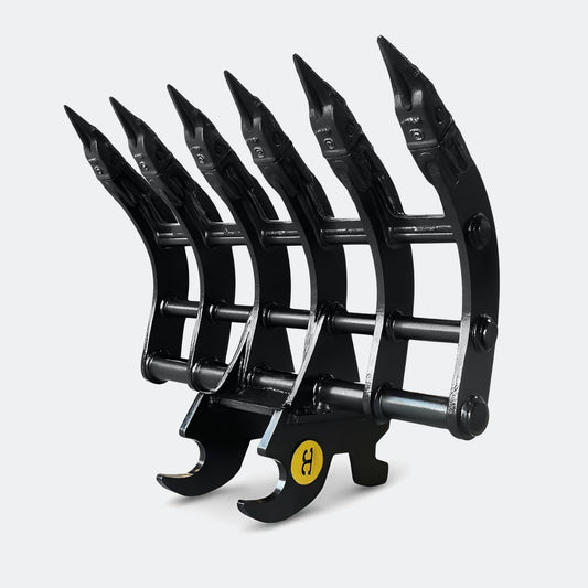 36" Brush / Root Rake, 2.5 ton – 4 ton Excavator - John Deere 26–40 wedge (WBM 35) - Bully Dog Equipment