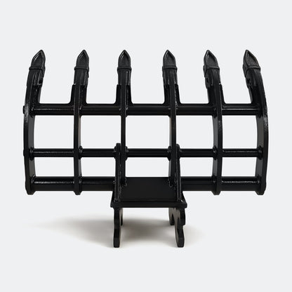 36" Brush / Root Rake, 2.5 ton – 4 ton Excavator - Kubota 26–40 wedge - Bully Dog Equipment