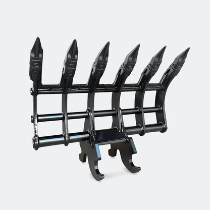 36" Brush / Root Rake, 2.5 ton – 4 ton Excavator - John Deere 26–40 wedge (WBM 35) - Bully Dog Equipment