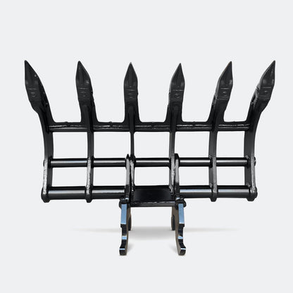 36" Brush / Root Rake, 2.5 ton – 4 ton Excavator - John Deere 26–40 wedge (WBM 35) - Bully Dog Equipment