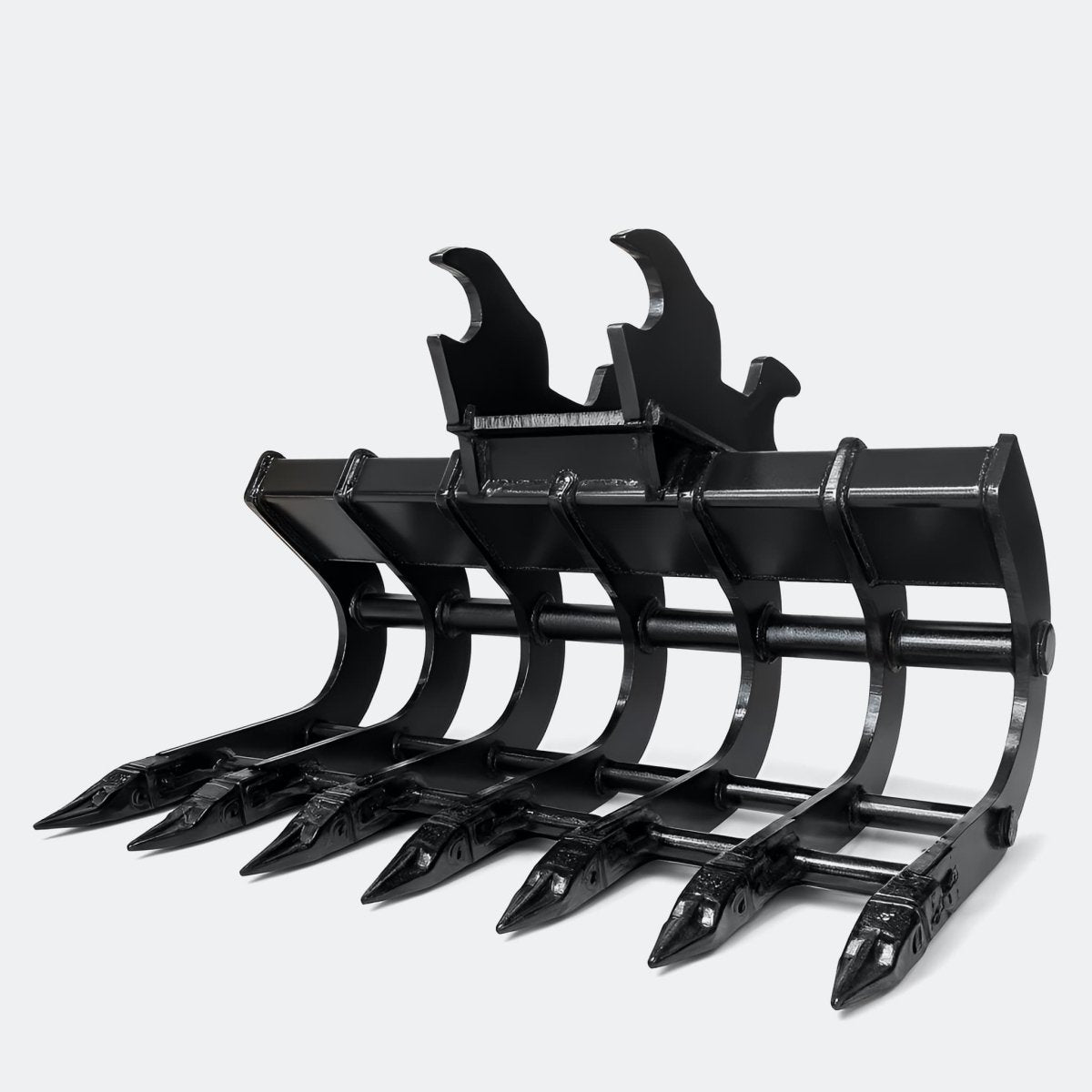 42" Scoop Rake, 4 ton – 6 ton Excavator - John Deere 50–60 wedge (WBM 50) - Bully Dog Equipment