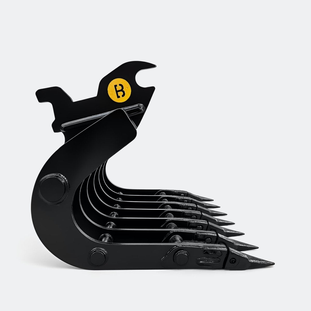 42" Scoop Rake, 4 ton – 6 ton Excavator - John Deere 50–60 wedge (WBM 50) - Bully Dog Equipment