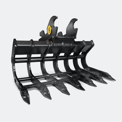 42" Scoop Rake, 4 ton – 6 ton Excavator - John Deere 50–60 wedge (WBM 50) - Bully Dog Equipment