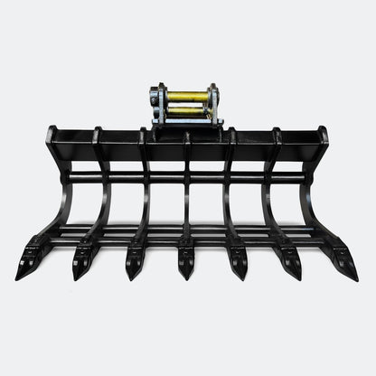 42" Scoop Rake, 4 ton – 6 ton Excavator - Yanmar 50–60 pins - Bully Dog Equipment
