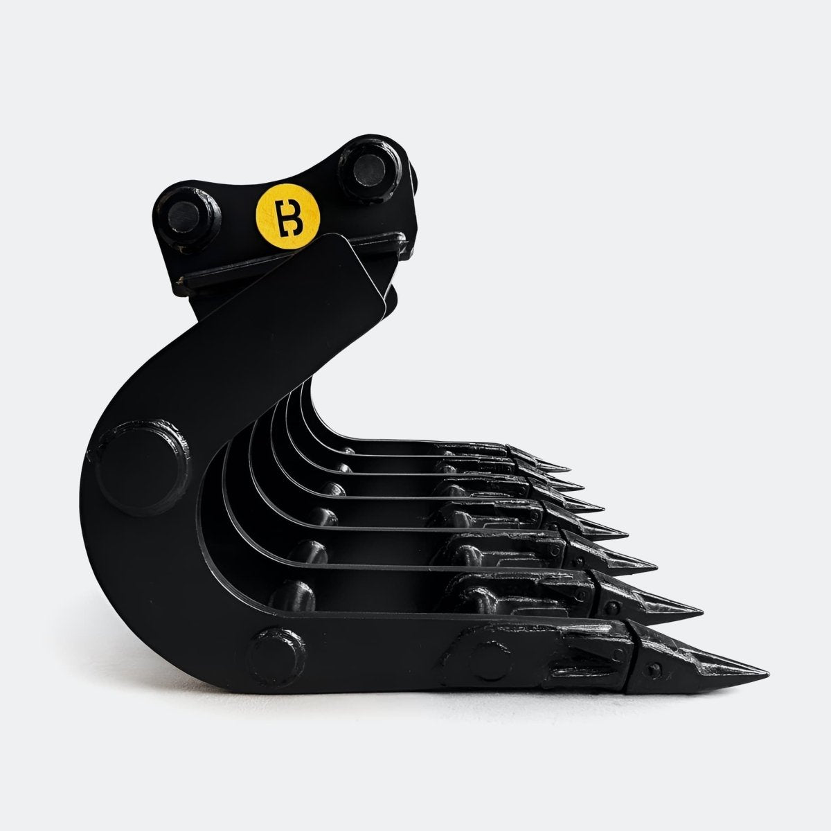 42" Scoop Rake, 4 ton – 6 ton Excavator - Yanmar 50–60 pins - Bully Dog Equipment