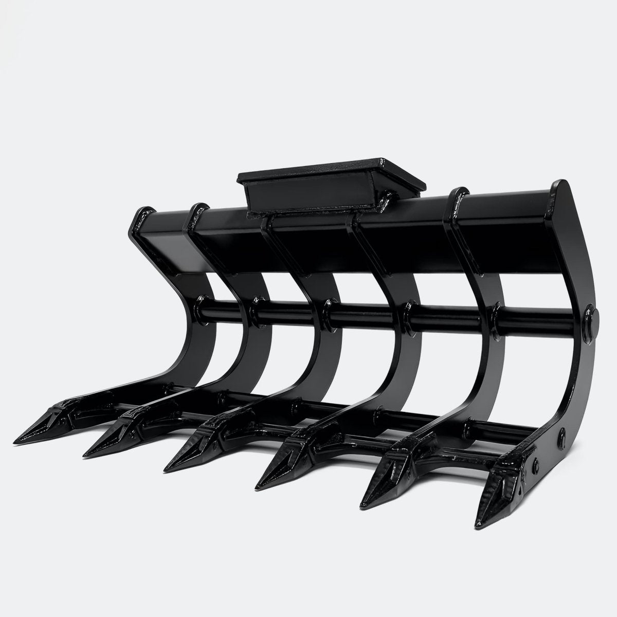 48" Scoop Rake, 6 ton – 10 ton Excavator - John Deere 70–100 wedge (WBM 80) - Bully Dog Equipment