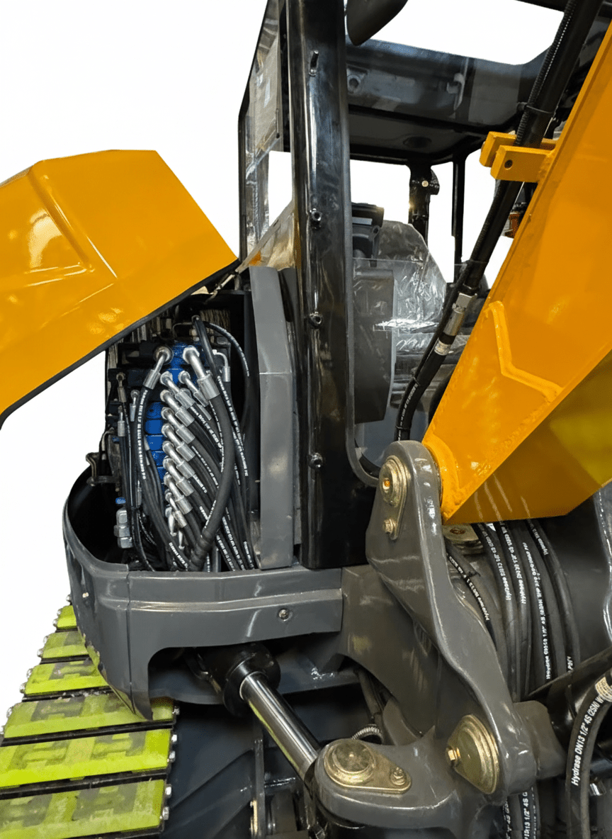 7 ton Closed Cab Excavator with Kubota Diesel Engine and in Cab Heater - Bully Dog Equipment