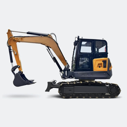 7 ton Closed Cab Excavator with Kubota Diesel Engine and in Cab Heater - Bully Dog Equipment