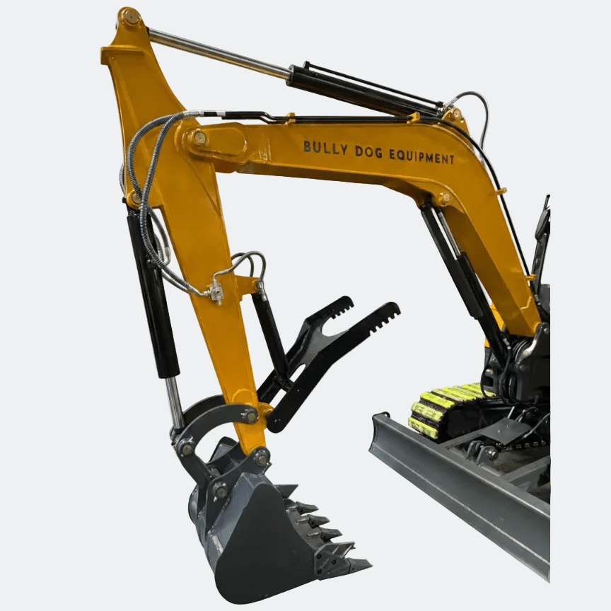 7 ton Closed Cab Excavator with Kubota Diesel Engine and in Cab Heater - Bully Dog Equipment