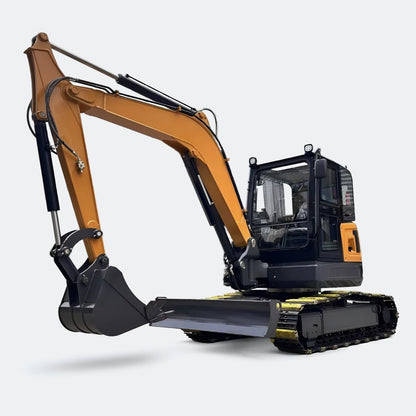 7 ton Closed Cab Excavator with Kubota Diesel Engine and in Cab Heater - Bully Dog Equipment