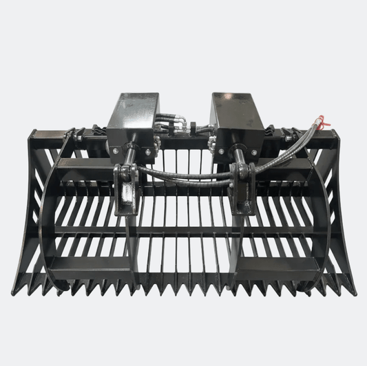 72" Skid Steer Rock Skeleton Grapple Bucket - Bully Dog Equipment
