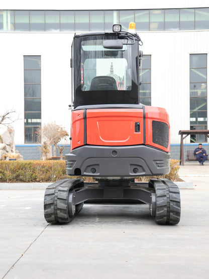 3.8 Ton Closed Cab Excavator with Kubota Engine AC in Cab Heater and 2 Speed Drive Motor - Excavator For Sale in BC