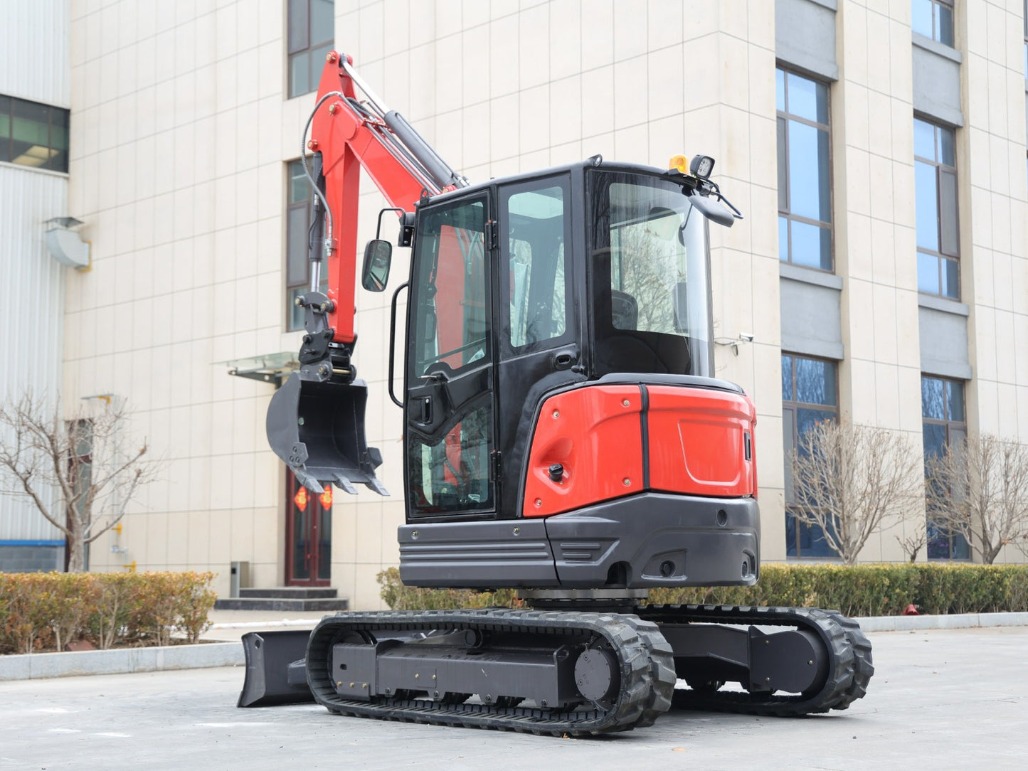 3.8 Ton Closed Cab Excavator with Kubota Engine AC in Cab Heater and 2 Speed Drive Motor - Excavator For Sale in BC