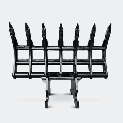 Brush Rake, 10 ton – 13 ton Excavator - 48" - CWS 120 wedge lugging - Bully Dog Equipment