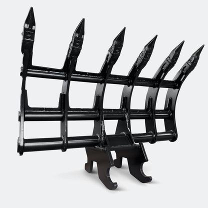 Brush Rake, 5 ton – 6 ton Excavator - 48" - Kubota 50–60 wedge - Bully Dog Equipment