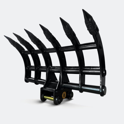 Brush Rake, 5 ton – 6 ton Excavator - 48" - Yanmar 50–60 pins - Bully Dog Equipment