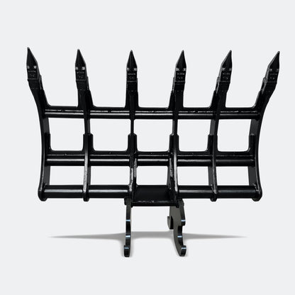 Brush Rake, 5 ton – 6 ton Excavator - 48" - Kubota 50–60 wedge - Bully Dog Equipment