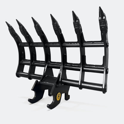 Brush Rake, 5 ton – 6 ton Excavator - 42" - John Deere 50–60 wedge (WBM 50) - Bully Dog Equipment