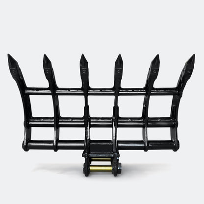 Brush Rake, 5 ton – 6 ton Excavator - 48" - Yanmar 50–60 pins - Bully Dog Equipment