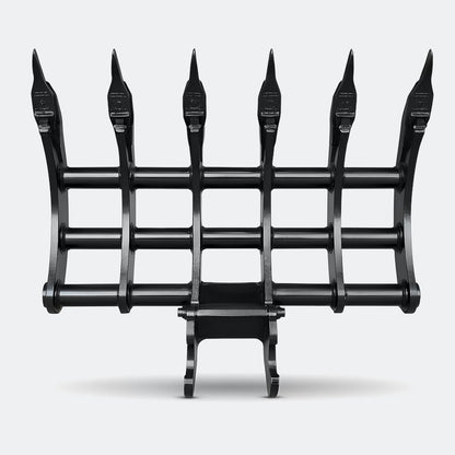 Brush Rake, 7 ton – 10 ton Excavator - 48" - Kubota KX080 wedge - Bully Dog Equipment