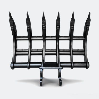 Brush Rake, 7 ton – 10 ton Excavator - 48" - John Deere 70–100 wedge (WBM 80) - Bully Dog Equipment