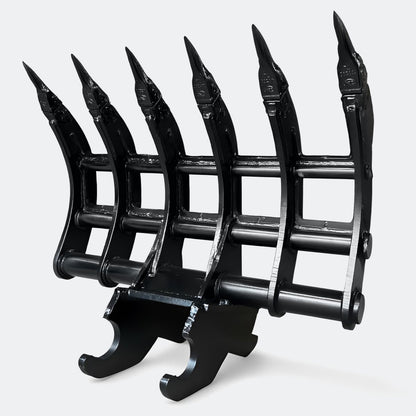 Brush Rake, 7 ton – 10 ton Excavator - 48" - Kubota KX080 wedge - Bully Dog Equipment