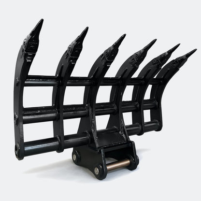 Brush Rake, 7 ton – 10 ton Excavator - 48" - Yanmar 70–100 pins - Bully Dog Equipment