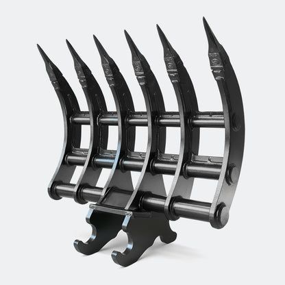 Brush Rake, 7 ton – 10 ton Excavator - 48" - John Deere 70–100 wedge (WBM 80) - Bully Dog Equipment