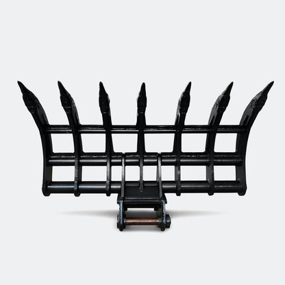 Brush Rake, 7 ton – 10 ton Excavator - 54" - Yanmar 70–100 pins - Bully Dog Equipment