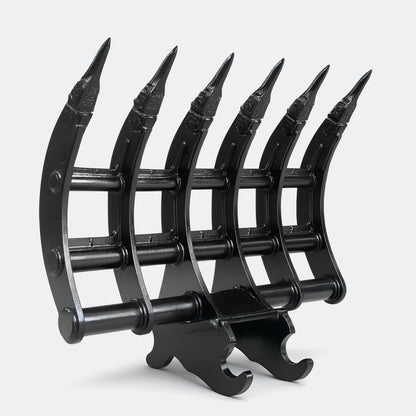 Brush Rake, 7 ton – 10 ton Excavator - 48" - John Deere 70–100 wedge (WBM 80) - Bully Dog Equipment