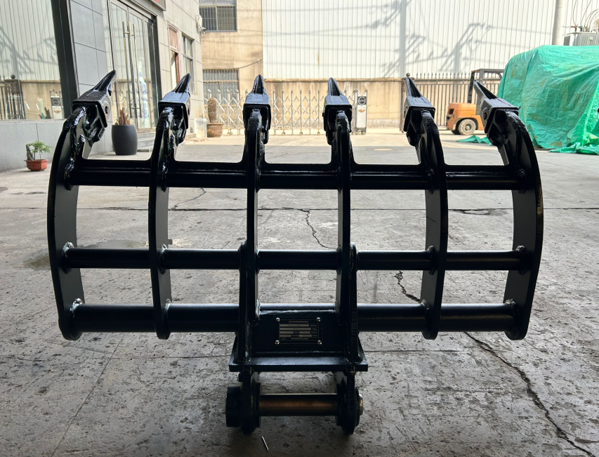 High-quality 36" Excavator Brush Rake / Root Rake fits 2.5-4 Ton Excavator with Wedge, X- Change and Pin Couplers available at Bully Dog Equipment.