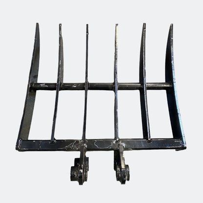 Chinese Mini Excavator: 24" Brush Rake, 30 mm pins - 100 mm C - C distance | 96 mm dipper gap - Bully Dog Equipment