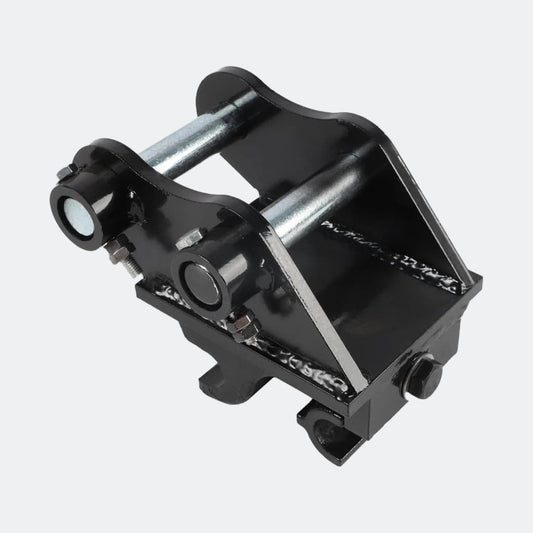 Chinese Mini Excavator: Mechanical Quick Hitch/Pin Grabber, Bolt lock quick hitch, 25 mm pins - Bully Dog Equipment
