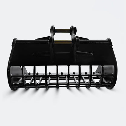 Excavator Bucket: 36" Skeleton Bucket with cutting edge, 2 ton – 4 ton Excavator - Caterpillar 303–304 pins - Bully Dog Equipment