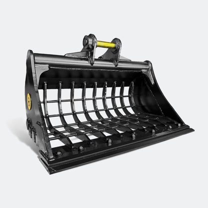 Excavator Bucket: 36" Skeleton Bucket with cutting edge, 2 ton – 4 ton Excavator - Caterpillar 303–304 pins - Bully Dog Equipment